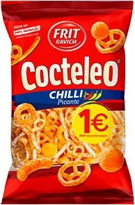 Coctel Snacks Chilli Pvp 1 Euro 60g-14u