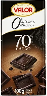 Valor Choc. Negr.100g 70% S/a Retr.