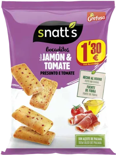 Snatt's Bocaditos Jamón y Tomate